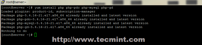 install php mysql module